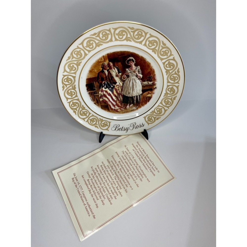Vintage 1973 Avon BETSY ROSS Plate Enoch Wedgwood England Patriotic Collection